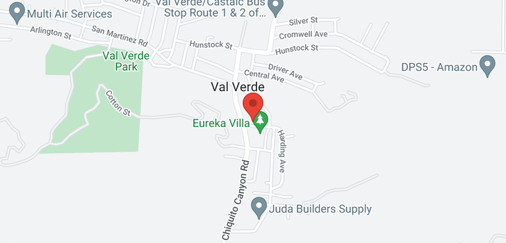 map of Johnson Ave. Val Verde, CA 91384